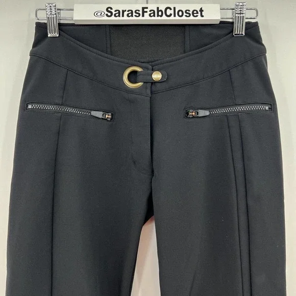 Obermeyer Black Ski/Snowboard Pants Loop Snap Closure Zip Pockets Women's Size 4 - Picture 2 of 8